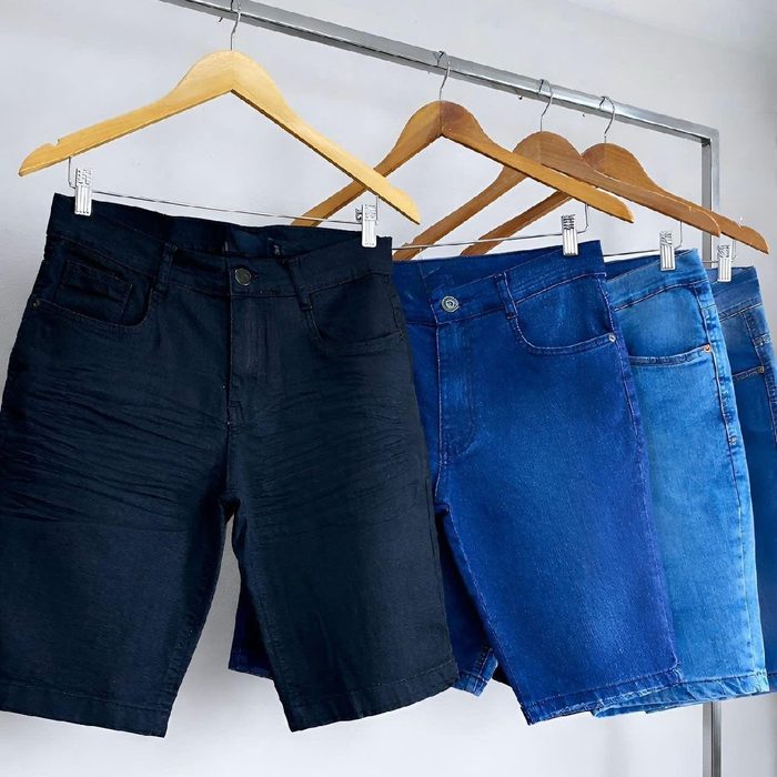 Kit 3 Bermudas Jeans Masculina Super Barato C/ Nf-e