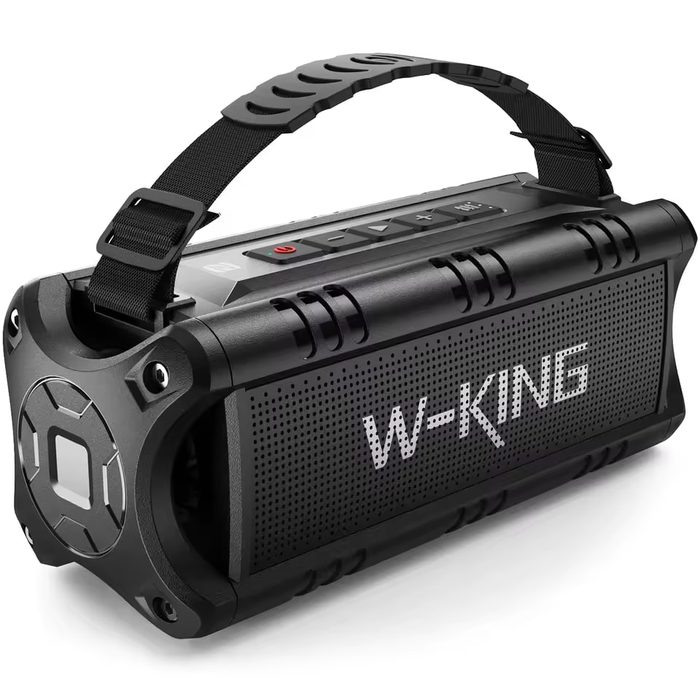 W-KING D8mini Bluetooth Speaker 30W Powerful Bass Portable Music Box IPX6 Waterproof Outdoor Boom Box for Home, Party, Camping