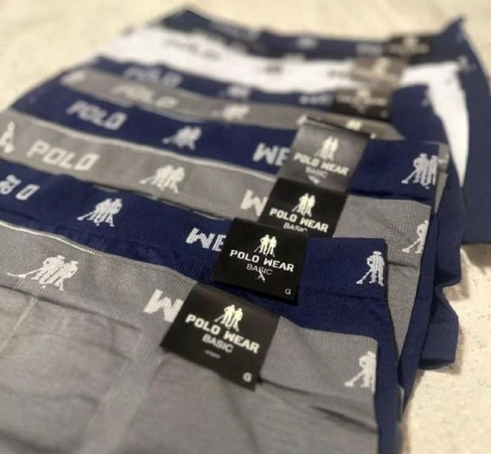 Kit 12 Cuecas Boxer Polo Wear Masculino Microfibra Sortida Branco, Cinza, Preto E Azul Marinho Liso P
