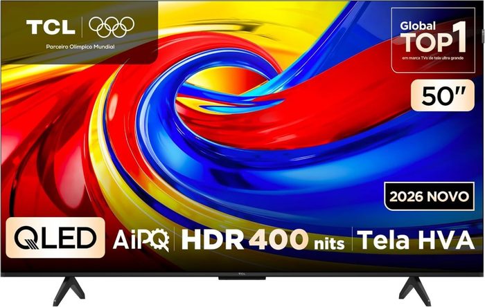 🎬 TCL 50 Polegadas QLED 4K P7L - Google TV HDR10+ 60Hz