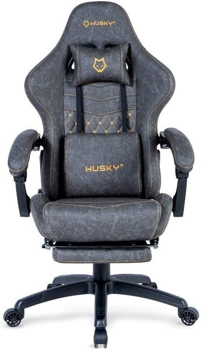 🪑 Husky Tempest 700 - Até 145kg, Reclinável 150º, Descanso para Pés - Cinza