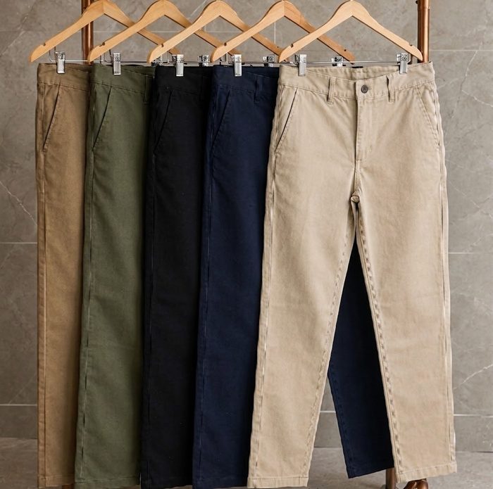 Kit 4 Calça Sarja Masculina Calca Masculino C/lycra Elastano 36 a 48