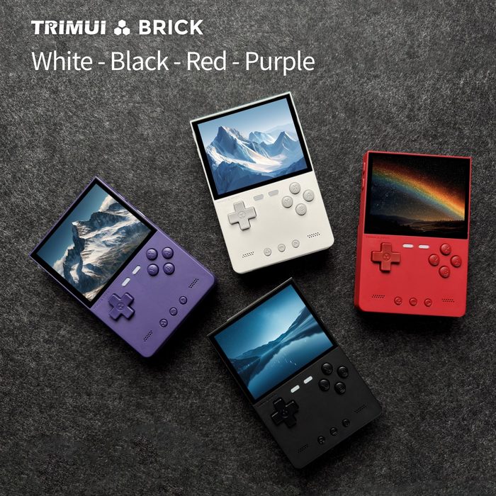 Console Portátil Retro TRIMUI BRICK CNC de Metal com Wifi, Tela IPS de 3.2p 1024x768 Linux, 3000mAh