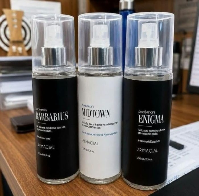 Kit Body Splash Masculino Barbarius + Enigma + Midtown 200ml