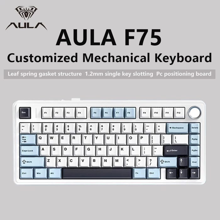 Teclado Mecânico Aula F75 Sem Fio Rgb 75%