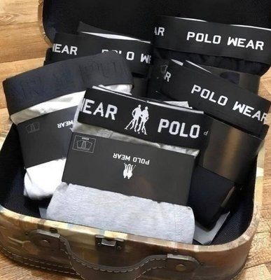 Kit 6 Cuecas Boxer Algodão Polo Wear