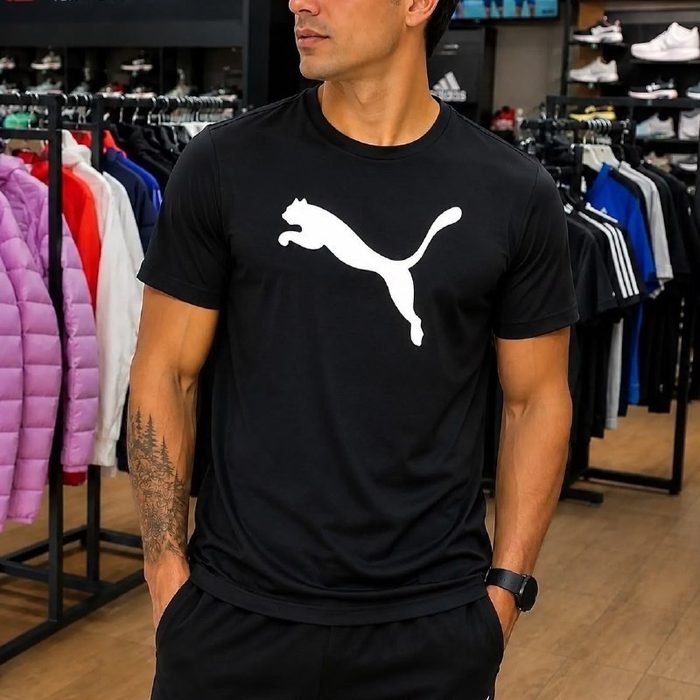 🛒Camiseta Ess Puma Logo Poly Puma Preto