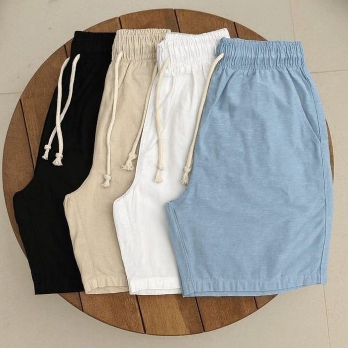Kit 4 Short Linho Mauricinho Masculino Bermuda Esporte Fino P ao GG