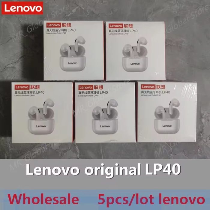 5 UNIDADES - Fone Bluetooth Lenovo LP40 Pro