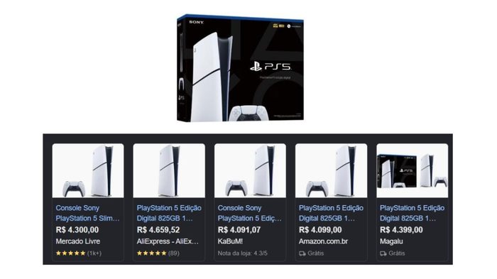 PlayStation 5 Edição Digital 825Gb 1 Controle Branco Sony