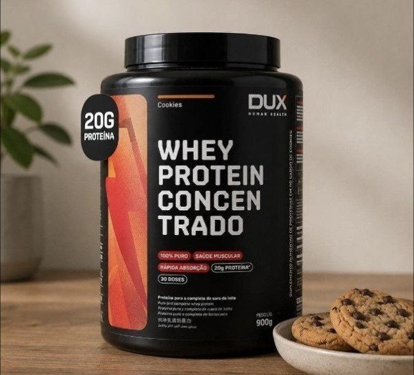 🛒 Whey Protein Concentrado de Cookies 900g com 20g de proteinas
