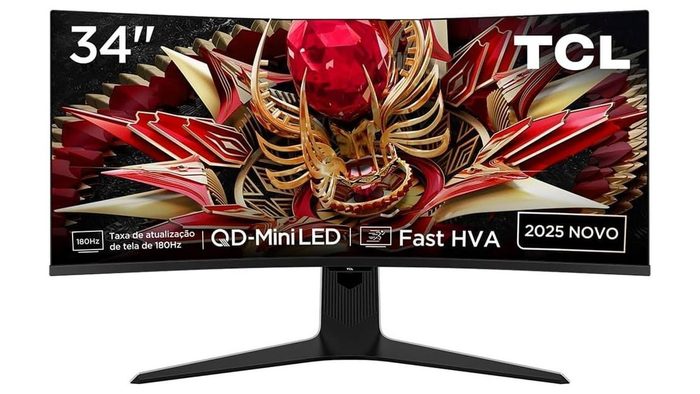 Monitor TCL R83Q 34" QHD QLED 180Hz 1ms