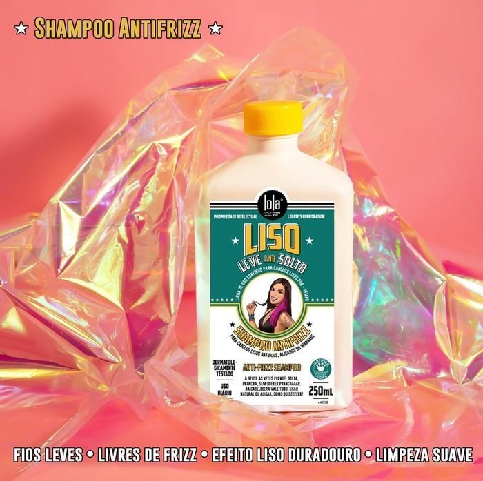 Liso Leve e Solto Shampoo 250ml, Lola Cosmetics