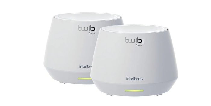 Conjunto de Roteador Sem Fio Wi-Fi 6 Twibi Force Ax Branco Intelbras
