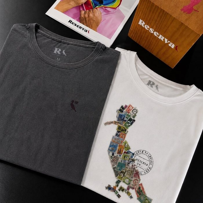 🛒Kit 2 Camisetas Estampa Algodão Pica-pau Reserva Preto/branco
