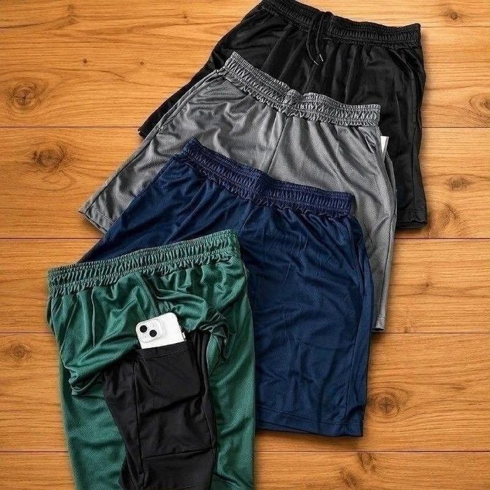 Kit 4 Shorts 2 Em 1 Duplo Dryfit Masculino Compressão Térmic