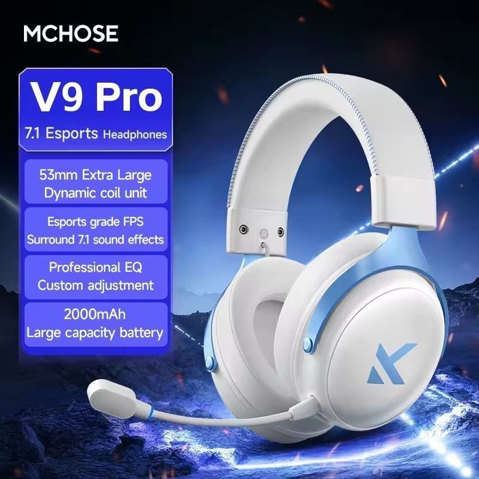 Headset Sem Fio Mchose V9 Pro BRANCO