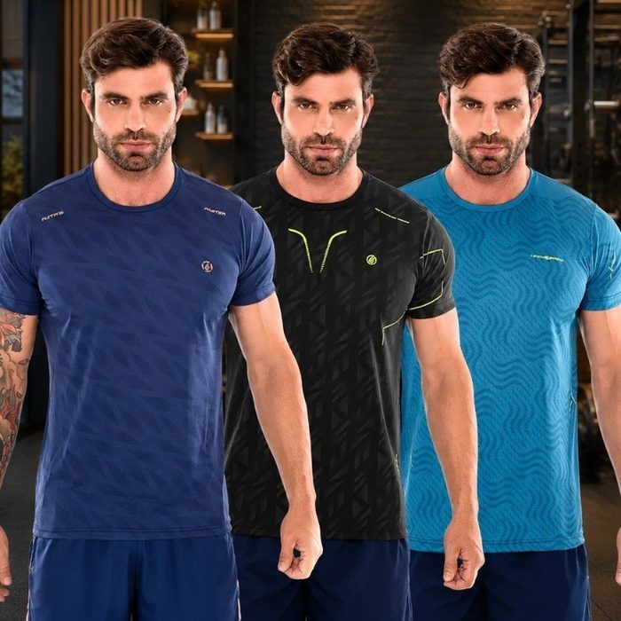 Kit 3 Camisetas Dry Fit Treino Masculino Fitness Academia P ao GG