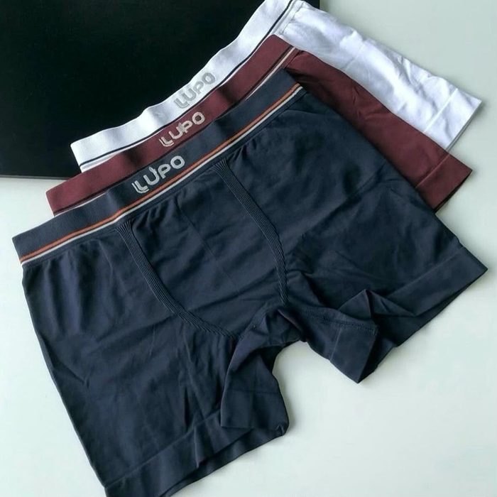 Kit 6 Cuecas Box Sem Costura Boxer Lupo Microfibra Original P ao GG