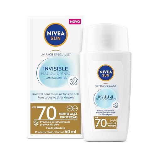 Nivea Sun Protetor Solar Facial Fluido Uv Face Specialist Invisible Fps 70 40ml, Muito Alta Proteção Uva/Uvb, Invisível em Todos os Tons