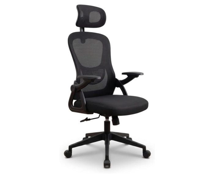 Cadeira Ergonômica de Escritório Astrella AS200 com Apoio de Cabeça Ajustável, Braços 2D Rebatíveis, Altura Regulável, Rodas Silenciosas, Ho