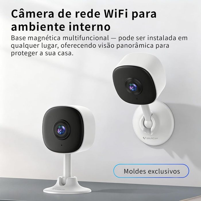 📡 Coibeu Câmera Segurança WiFi - Ultra Grande Angular - Detecção Pessoas