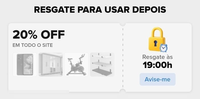 🎟 20% OFF em Todo Site