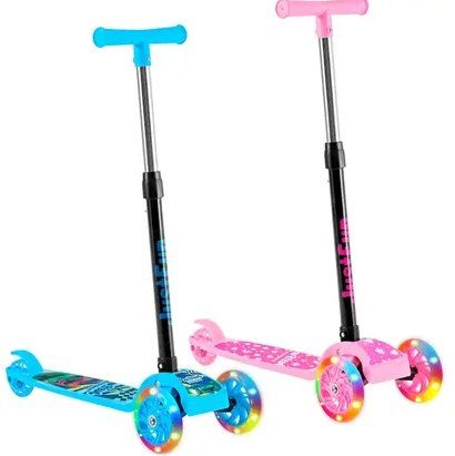 patinete infantil kparts 3 rodas led dobrável scooter