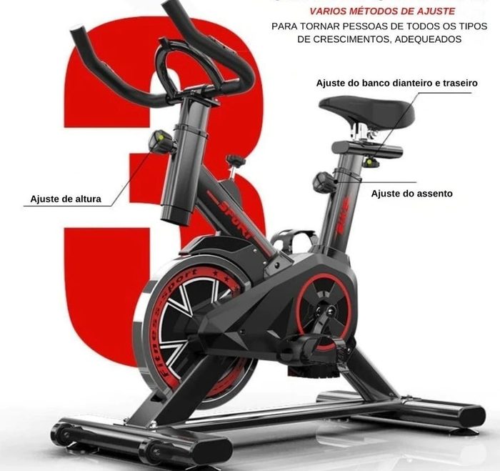 Bicicleta Bike Ergometrica Spinning Academia Fitness Profissional 120kg