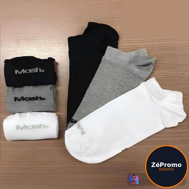 meias mash invisível kit 10 pares