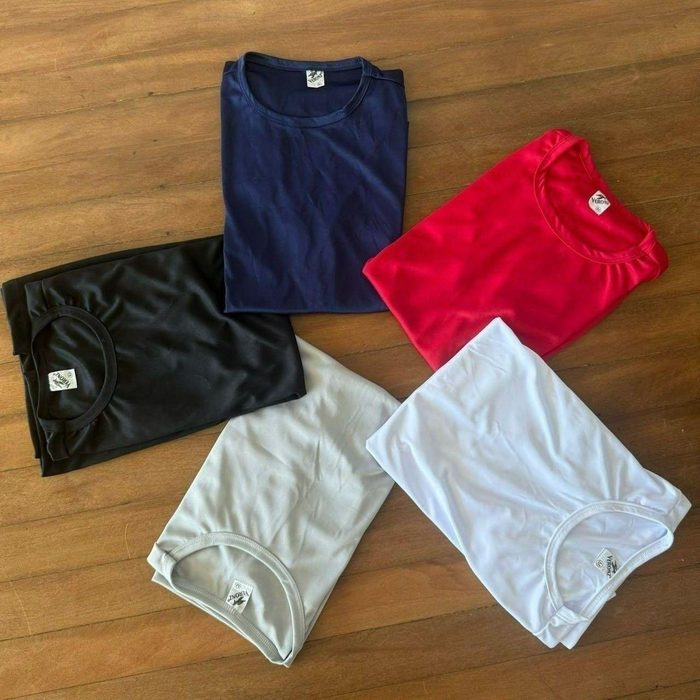 Kit 5 Camisetas Básicas Masculina Dry Fit Lisa Tradicional