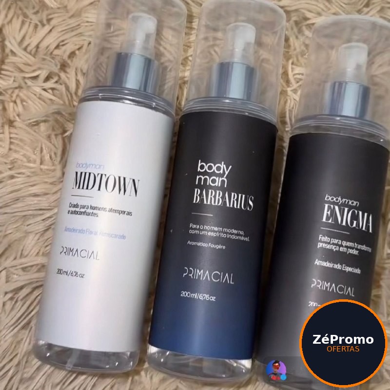perfumes barbarius kit body splash enigma midtown 200ml