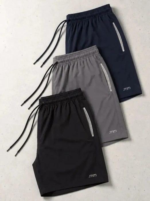 Kit 3 Bermuda Masculina Tactel Com Elastano Academia Treino