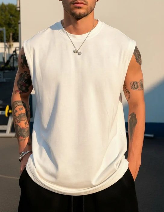Kit 3 Regata Oversized Machão Streetwear Lisa Casual Básicas P ao XG