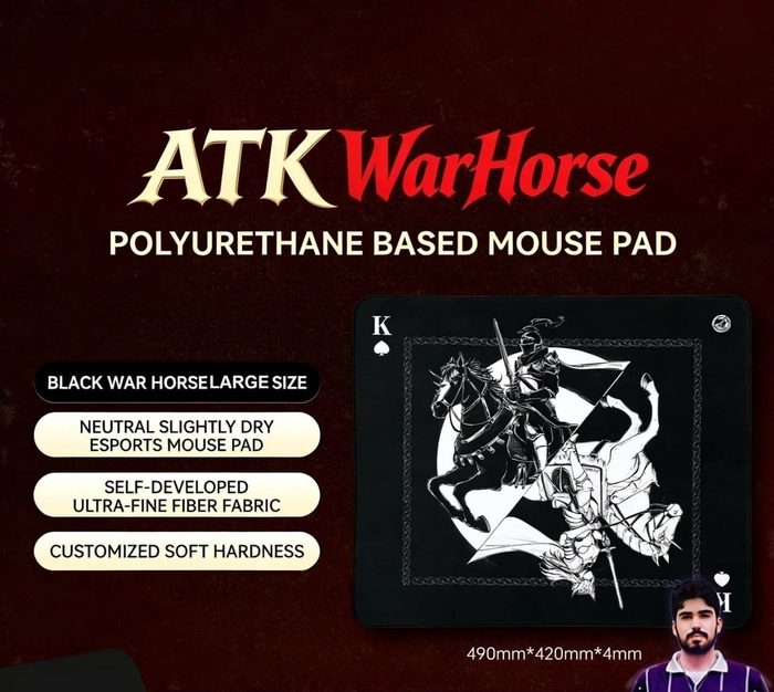🎮 Mouse Pad Original ATK Warhorse 490x420 Black