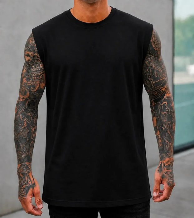 Regata Oversized Masculina Tamanho Grande Machão Lisa Malha P ao XG