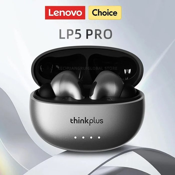 LP5 Fones de Ouvido TWS Sem Fio Lenovo LP5 PRO Bluetooth 5.4 TWS com Som HiFi para Jogos, Headset Esportivo LP5Pro com Microfone e Longa Dur