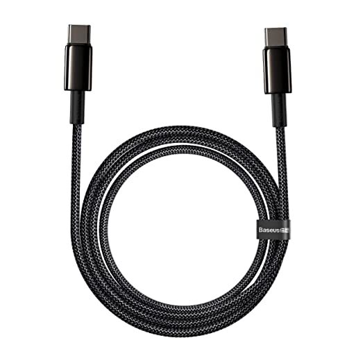 🔌 Baseus Tungsten Gold Cabo USB-C para USB-C 100W 2m - Preto