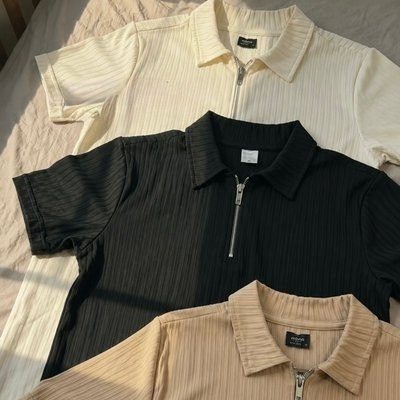 Kit 2 Camiseta Polo Manga Curta Com Ziper Masculina Canelada M ao GG