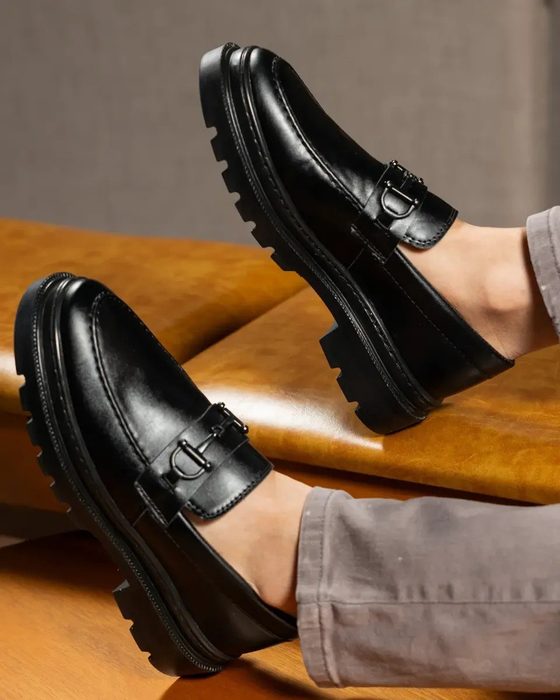 Sapato Social Masculino Mocassim Adulto Tratorado Moderno 37 ao 46