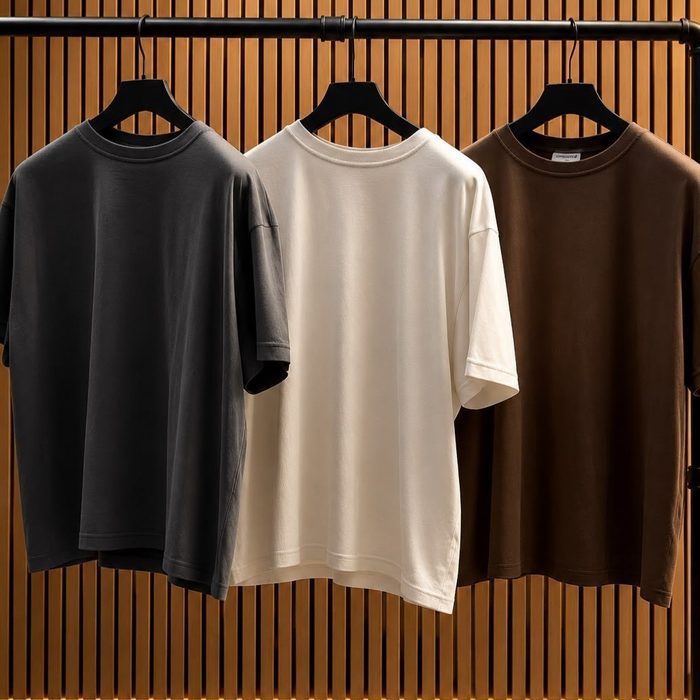 Kit 3 Oversized Masculina Stretwear Básica Lisa Premium P ao XG