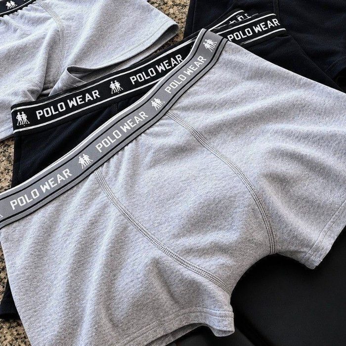 Kit 4 Cuecas Algodão Polo Wear Sortido Sortido Liso P ao GG