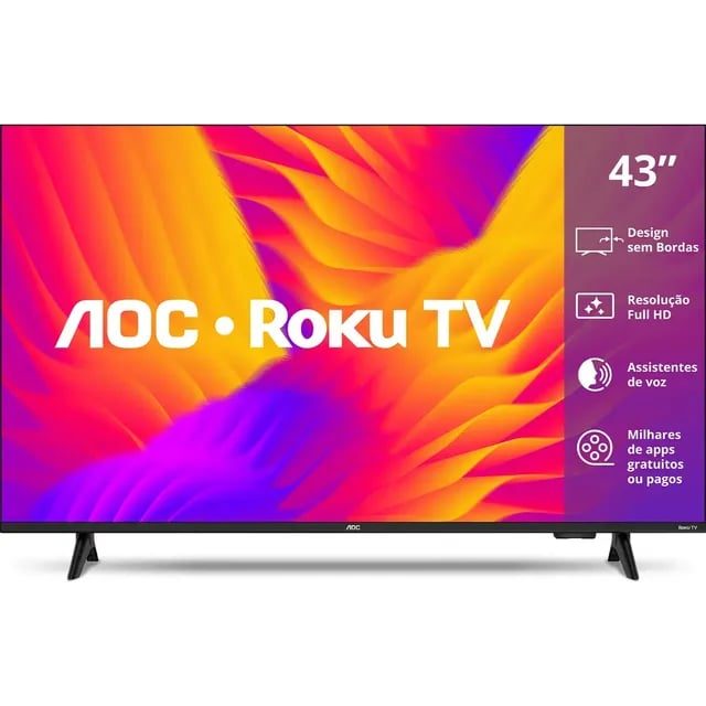 TV AOC 43S5155/78G Full HD LED 60Hz Roku TV