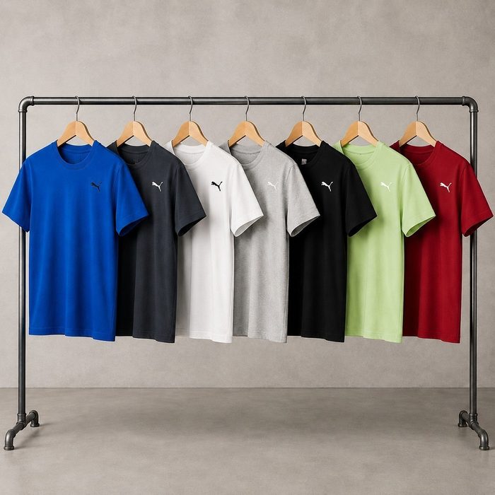 Camiseta Ess Small Puma Logo Poly Tee Masculina Puma P ao GG