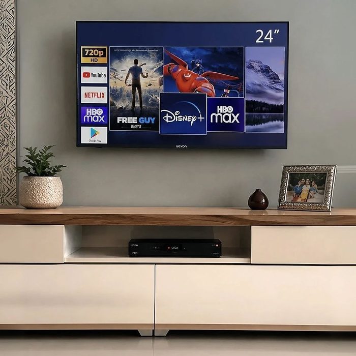Smart TV de 24 Weyon 24WDSNMX com Tela LED HD Android 14