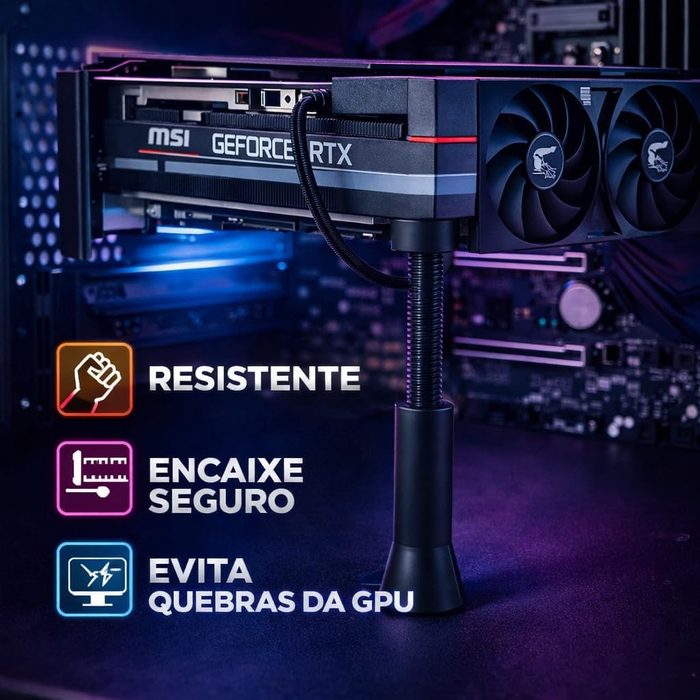 Suporte Vertical Ajustável para GPU 7,5 a 14 cm