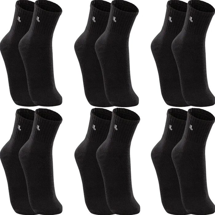 🛒Kit 6 Pares Meias Lupo Cano Médio Esportivas Academia