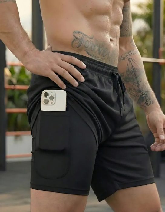 Shorts Dry Fit 2 Em 1 Compressão 4 Cores P ao GG