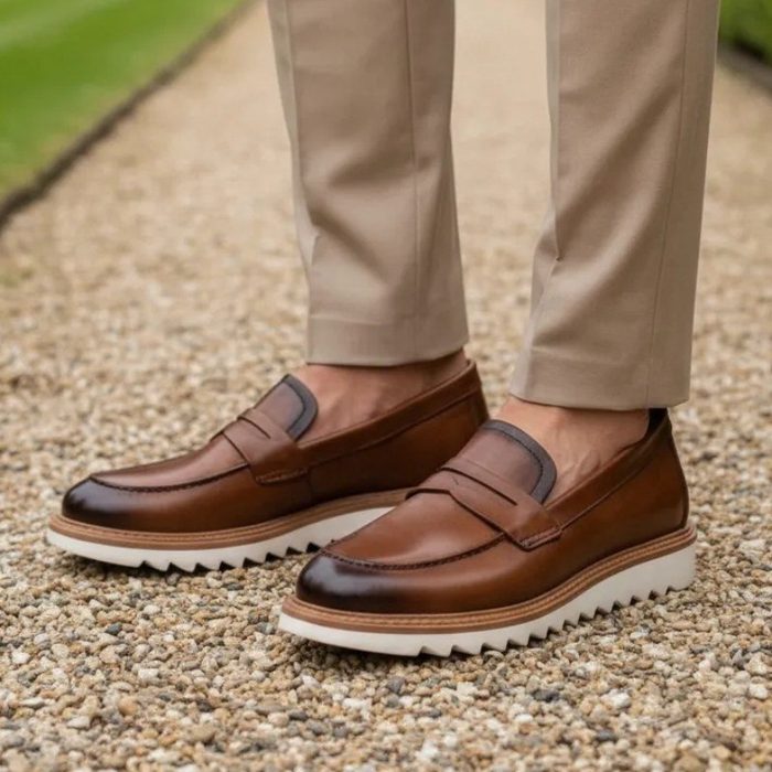 Sapato Mocassim Loafer Gugi Tratorado Conforto Premium Leve 38 a 44