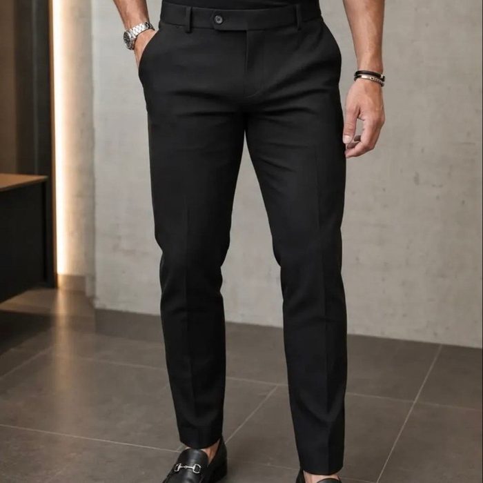 Calça Social Alfaiataria Masculina Malha Elastano Stretch 38 a 50